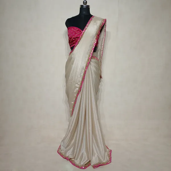 Designer_Chinon_Saree_Decorated_With_Readymade_Sequence_Lace_And_Contrast_Sequence_Embroidered_Unstitched_Blouse_Piece