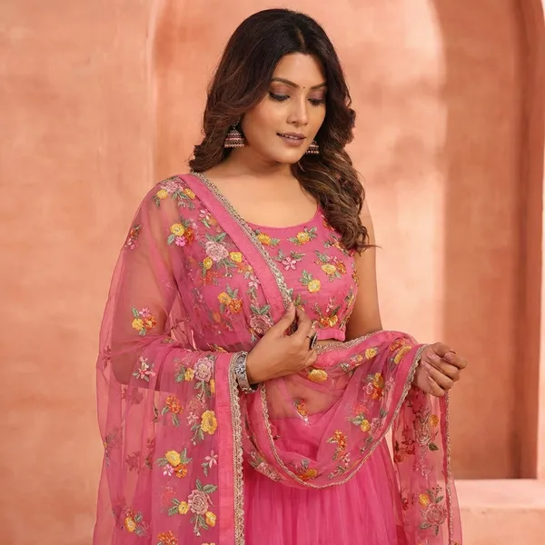 Ready_To_Wear_Attractive_And_Beautiful_Fully_Flair_Net_Embroidery_Ruffle_Lehenga_Saree_With_Stitched_Embroidery_Blouse