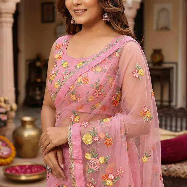Ready_To_Wear_Attractive_And_Beautiful_Fully_Flair_Net_Embroidery_Ruffle_Lehenga_Saree_With_Stitched_Embroidery_Blouse