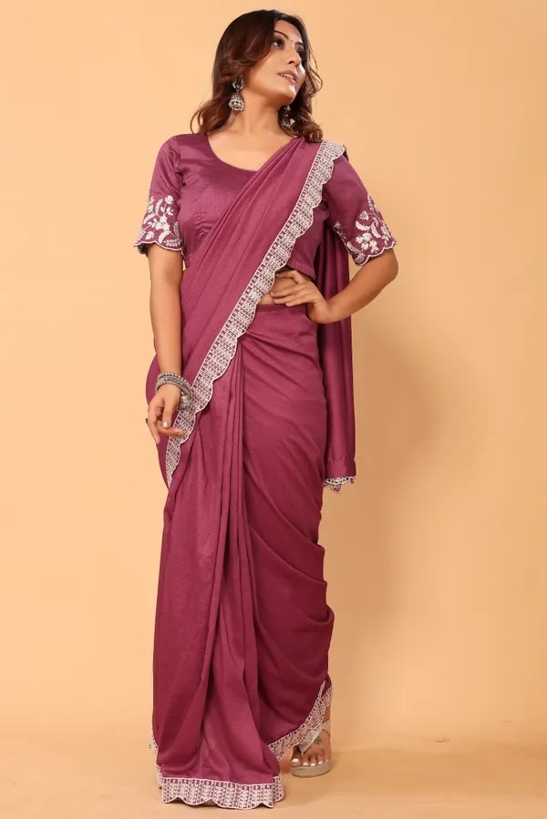 Attractive_Embroidery_Vichitra_Silk_Ready_to_Wear_Saree_With_Unstitched_Embroidery_Blouse