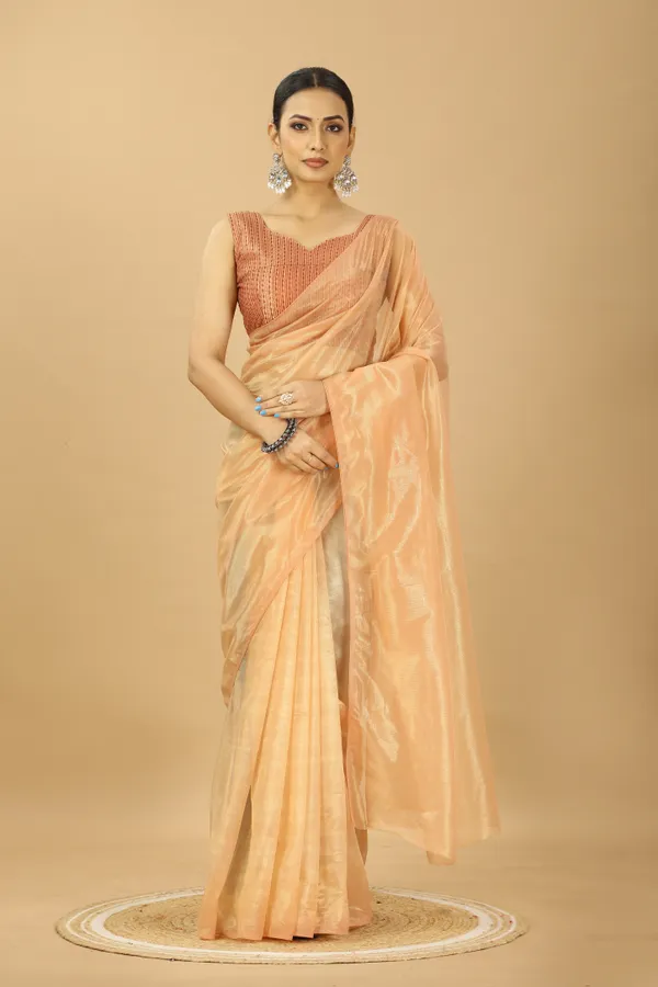 Fancy_Net_Party_Wear_Saree_With_Unstitched_Embroidery_Blouse_Piece