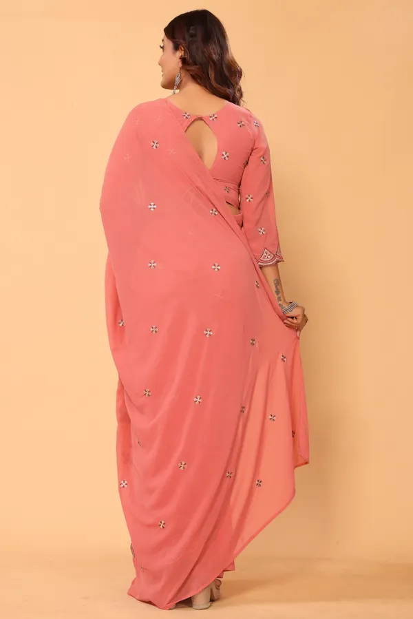 Attractive_Georgette_Embroidery_Ready_to_Wear_Saree_With_Unstitched_Embroidery_Blouse