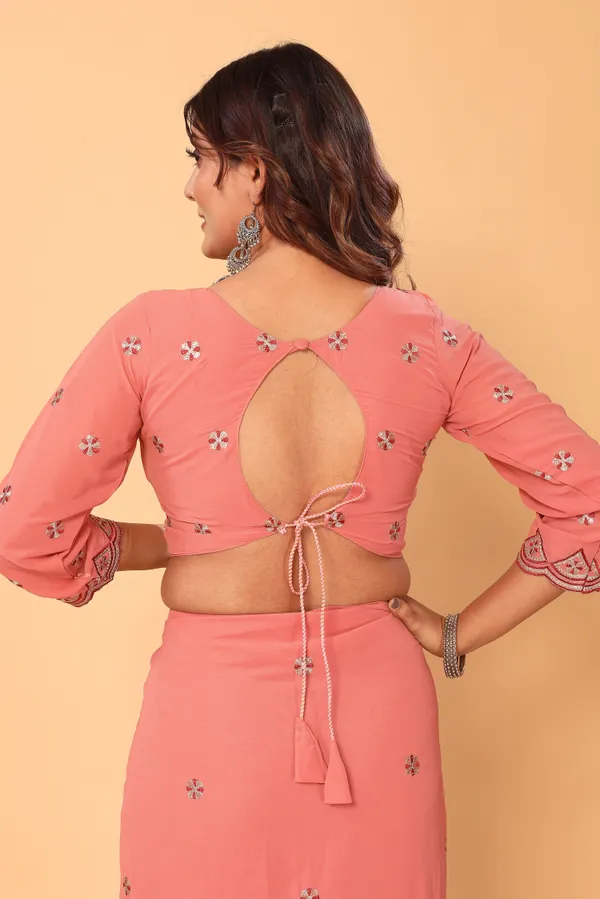 Attractive_Georgette_Embroidery_Ready_to_Wear_Saree_With_Unstitched_Embroidery_Blouse