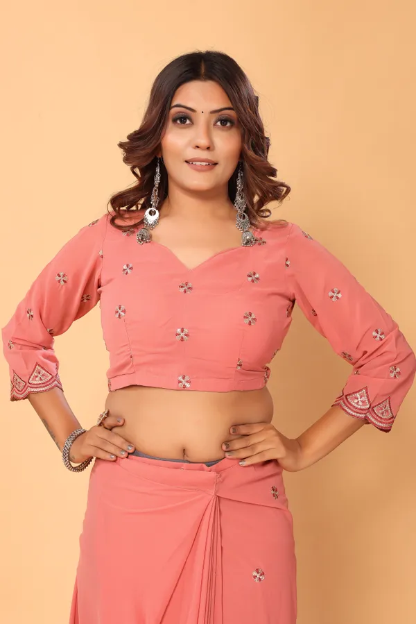 Attractive_Georgette_Embroidery_Ready_to_Wear_Saree_With_Unstitched_Embroidery_Blouse