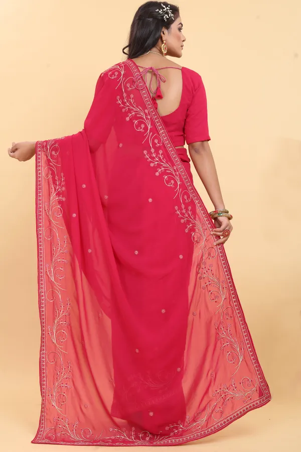 Elegance_Designer_Georgette_Saree_with_Embroidery_Work_and_Plain_Georgette_Blouse