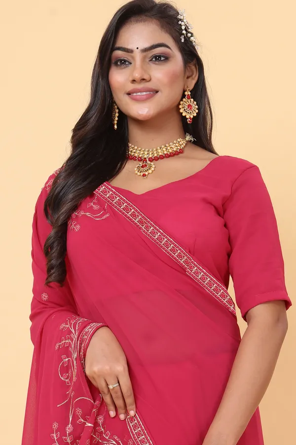 Elegance_Designer_Georgette_Saree_with_Embroidery_Work_and_Plain_Georgette_Blouse