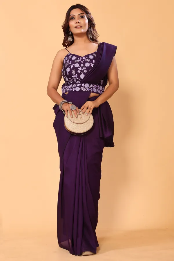 Latest_Design_Vichitra_Silk_Ready_To_Wear_Saree_With_Amazing_Embroidery_Blouse_Piece_&_Belt