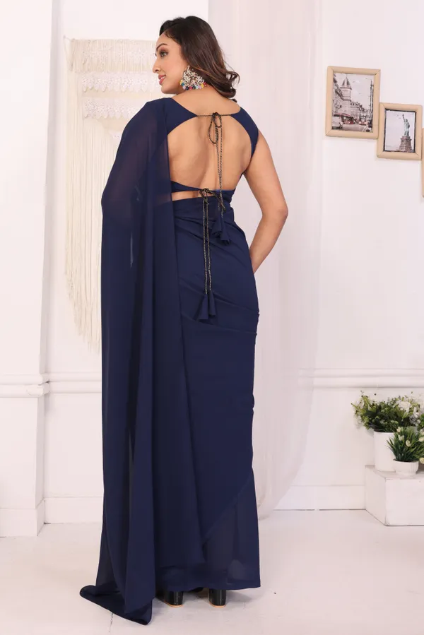 Latest_Design_Georgette_Ready_To_Wear_Saree_With_Amazing_Embroidery_Blouse_Piece_&_Belt