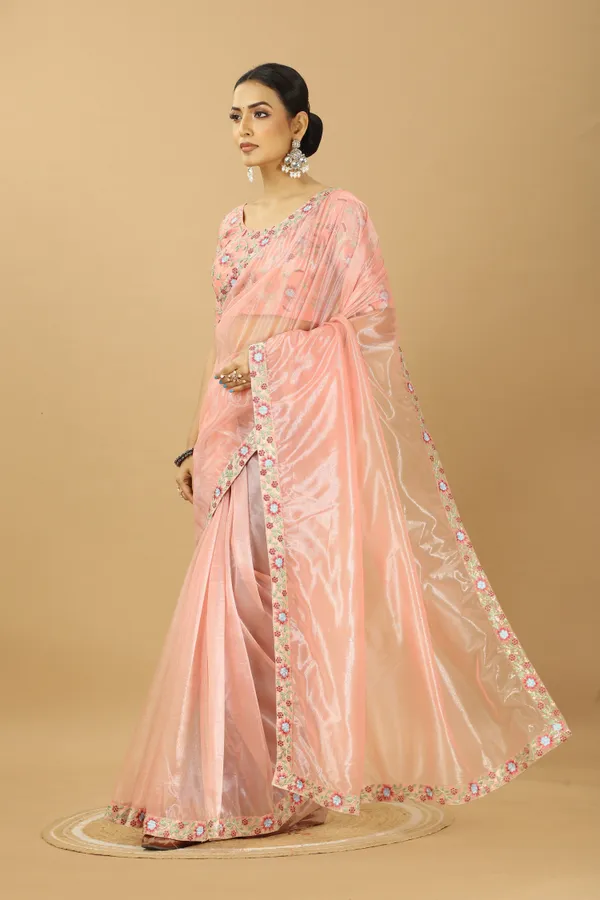 Party_wear_Twill_Net_Saree_With_Embroidery_Less_and_Heavy_Embroidery_Blouse