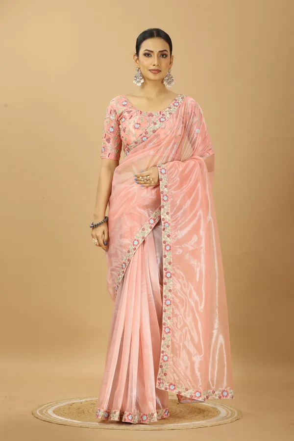 Party_wear_Twill_Net_Saree_With_Embroidery_Less_and_Heavy_Embroidery_Blouse