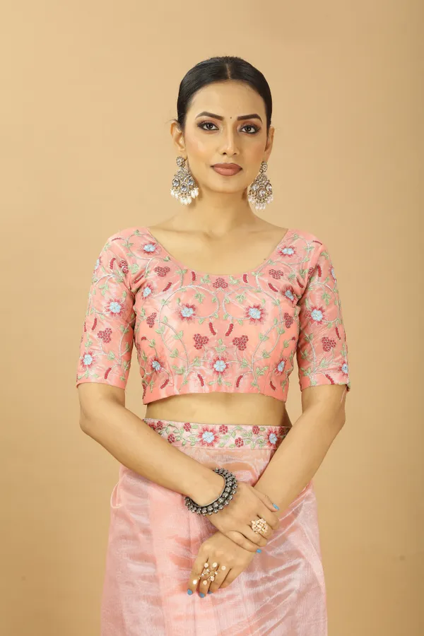 Party_wear_Twill_Net_Saree_With_Embroidery_Less_and_Heavy_Embroidery_Blouse
