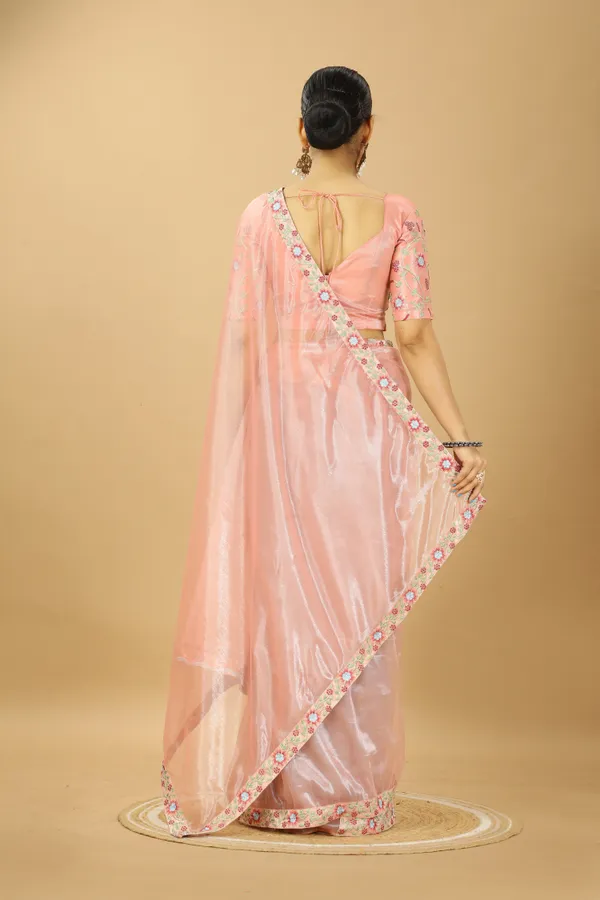 Party_wear_Twill_Net_Saree_With_Embroidery_Less_and_Heavy_Embroidery_Blouse