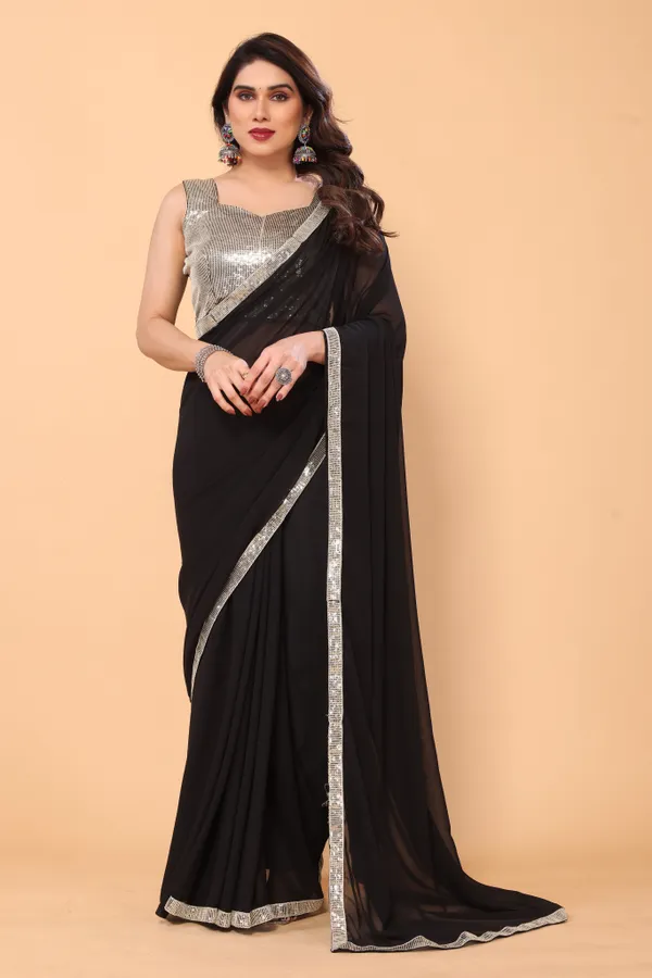 Designer_Amazing_Georgette_Sequence_Border_Saree_with_Unstitched_Georgette_Sequence_Blouse_Piece