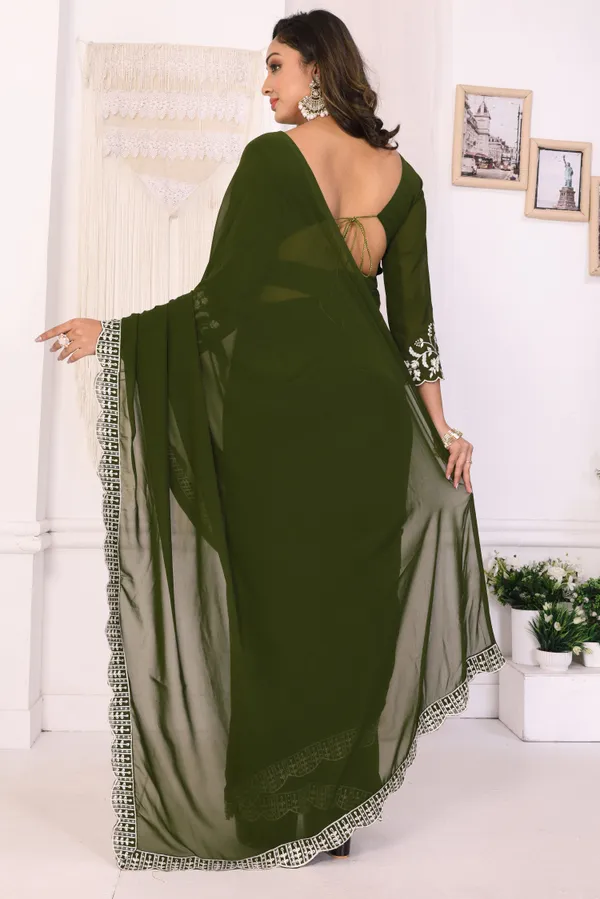 Attractive_Embroidery_Georgette_Ready_to_Wear_Saree_With_Unstitched_Embroidery_Blouse