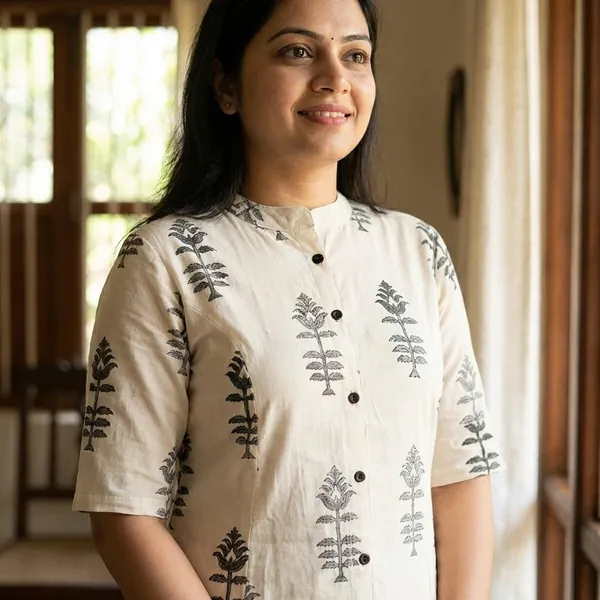 White_Printed_Cotton_Kurti_Palazzo_Co_Ord_Set_Stylish_Daily_Wear_For_Women