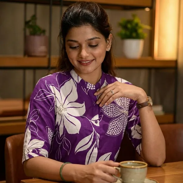 Purple_Printed_Cotton_Kurti_Palazzo_Co_Ord_Set_Stylish_Daily_Wear_For_Women