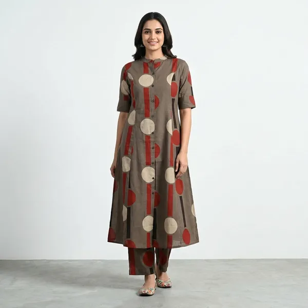Gray_Printed_Cotton_Kurti_Palazzo_Co_Ord_Set_Stylish_Daily_Wear_For_Women