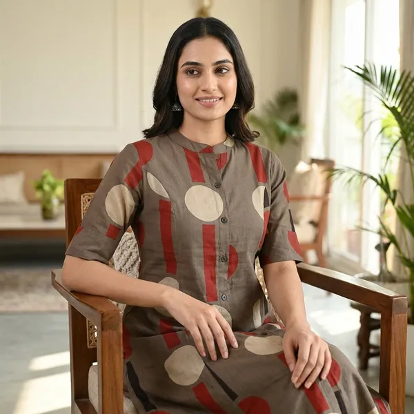 Gray_Printed_Cotton_Kurti_Palazzo_Co_Ord_Set_Stylish_Daily_Wear_For_Women