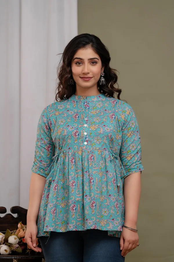 Jamway_Cotton_Short_Kurti__Pure_Cotton_Summer_Kurti_Handblock_Style