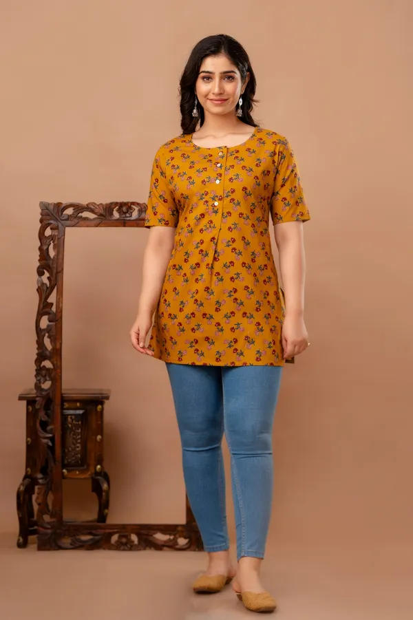 Jamway_Cotton_Short_Kurti__Pure_Cotton_Summer_Kurti_Handblock_Style