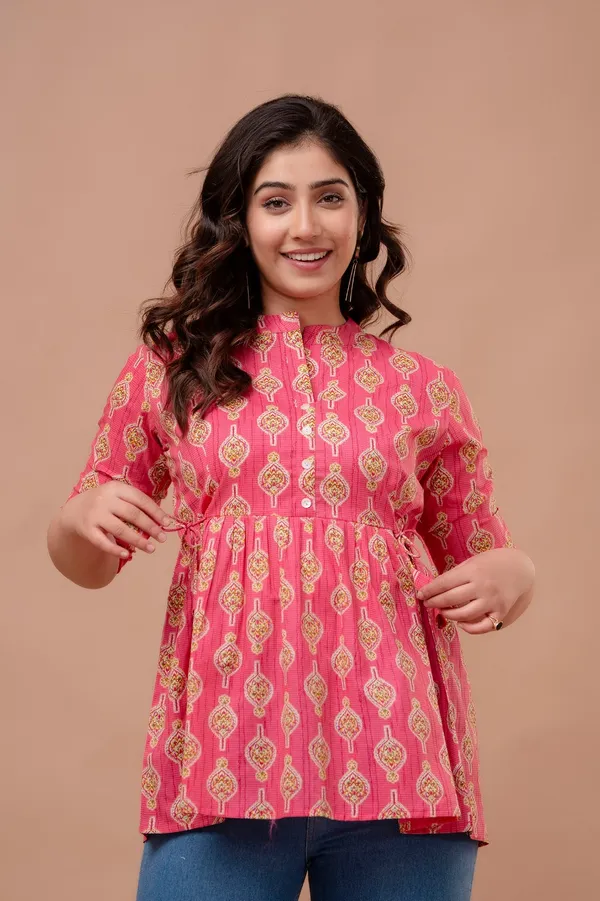 Jamway_Cotton_Short_Kurti__Pure_Cotton_Summer_Kurti_Handblock_Style