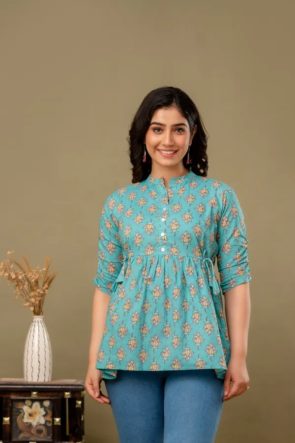 Jamway_Cotton_Short_Kurti__Pure_Cotton_Summer_Kurti_Handblock_Style
