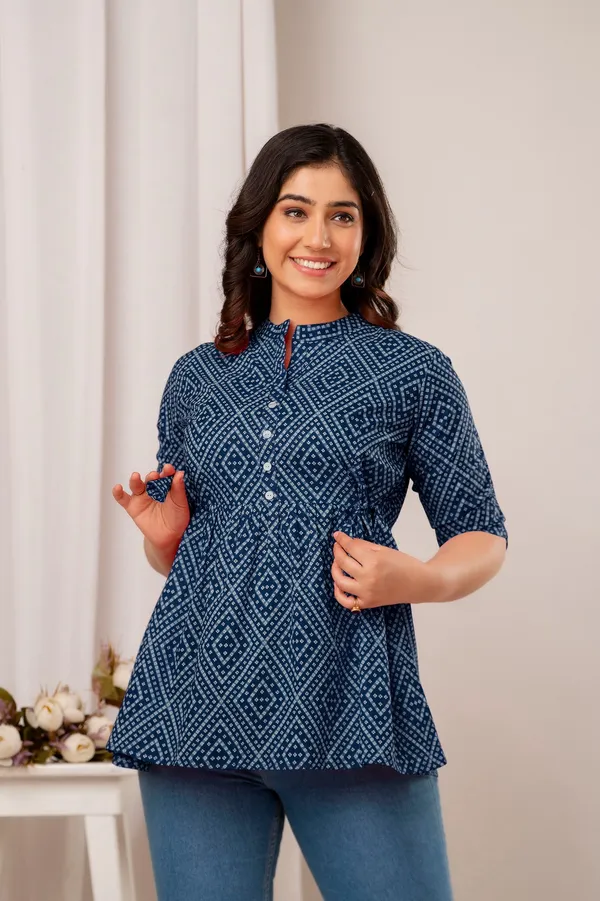 Jamway_Cotton_Short_Kurti__Pure_Cotton_Summer_Kurti_Handblock_Style