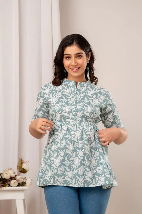 Jamway_Cotton_Short_Kurti__Pure_Cotton_Summer_Kurti_Handblock_Style