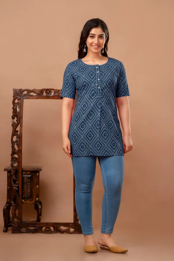Jamway_Cotton_Short_Kurti__Pure_Cotton_Summer_Kurti_Handblock_Style