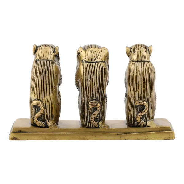 Brass_3_Monkey_7_Inches_And_1_4_Kg_Ethnic_Design_Handmade_Statue_For_Home_Decor_Office_Counter_Decorative_Antique_Figurine_Handcrafted_Unique_Piece_Showpiece_Vastu_Animal_Gift_Item