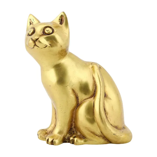 Brass_Cat_6_Inches_And_800G_Ethnic_Design_Handmade_Statue_For_Home_Decor_Office_Counter_Decorative_Antique_Figurine_Handcrafted_Unique_Piece_Showpiece_Vastu_Animal_Gift_Item