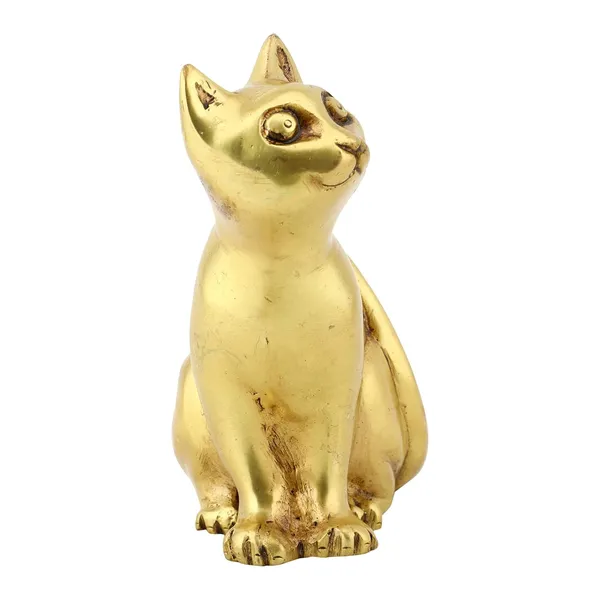 Brass_Cat_6_Inches_And_800G_Ethnic_Design_Handmade_Statue_For_Home_Decor_Office_Counter_Decorative_Antique_Figurine_Handcrafted_Unique_Piece_Showpiece_Vastu_Animal_Gift_Item