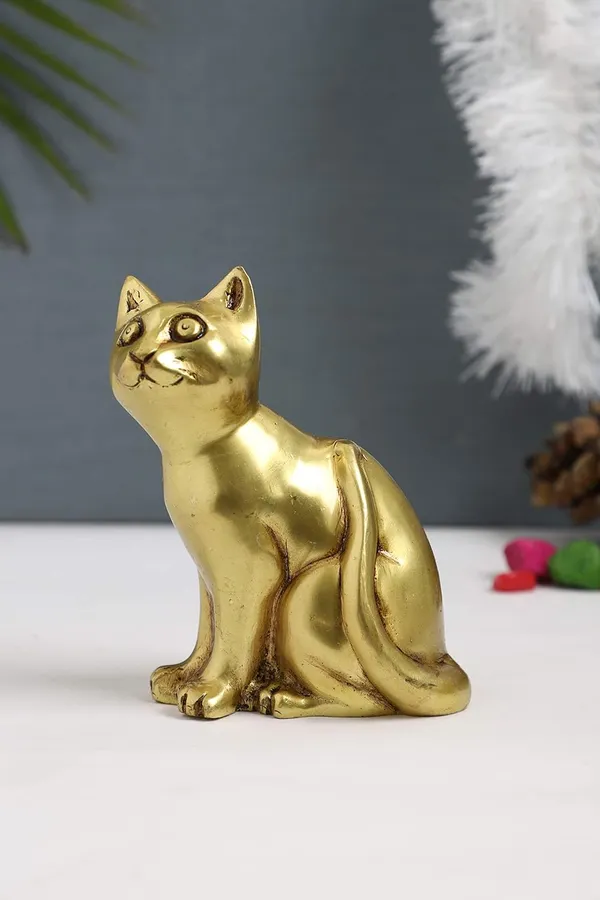 Brass_Cat_6_Inches_And_800G_Ethnic_Design_Handmade_Statue_For_Home_Decor_Office_Counter_Decorative_Antique_Figurine_Handcrafted_Unique_Piece_Showpiece_Vastu_Animal_Gift_Item