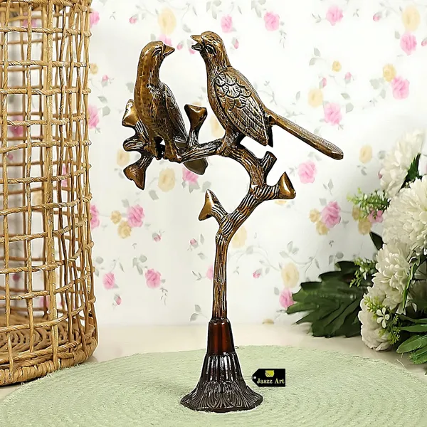 Brass_Love_Birds_On_Tree_Ethnic_Design_Statue_For_Home_Decor_Figurine_Handcrafted_Vastu_Animal_Gift_Item_21_14_25_Cm_8_Inches_1_Kg