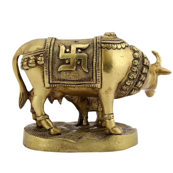 Kaamdenu_Cow_6_Inches_And_1_Kg_Brass_Hindu_God_Statue_Bhagwan_Idol_For_Home_Decor_Diwali_Festival_Murti_Temple_Puja_Pooja_Shop_Return_Gift_Pack_Of_1