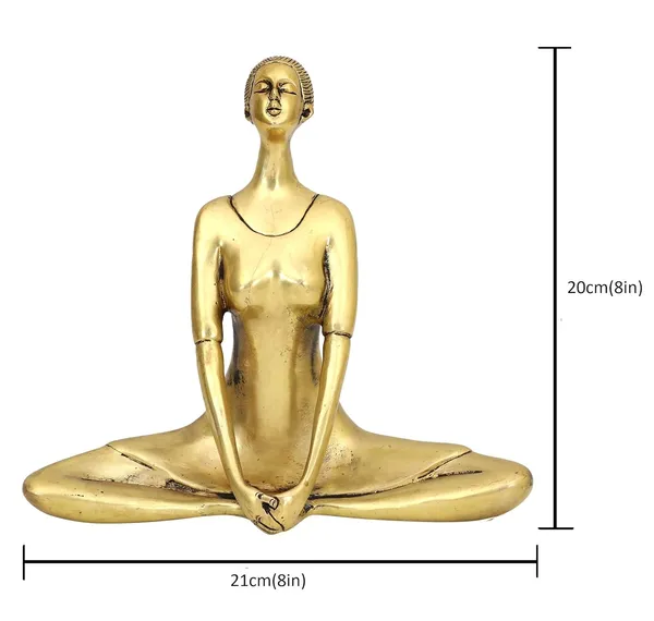 Brass_Yoga_Posture_Butterfly_Pose_Figurine_Statue_For_Home_Decor_Antique_Lady_Murti_Showpiece_For_Table_Decorative_Idol_And_Return_Gift_21X8X20_Cm_1550_Gm_Golden