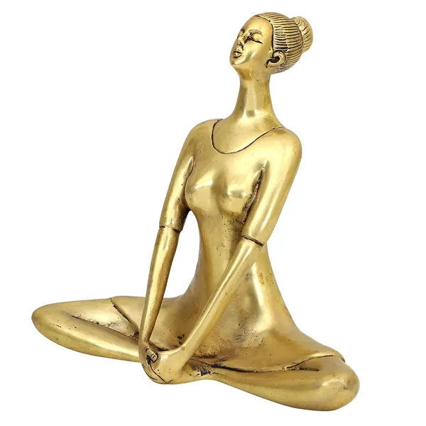 Brass_Yoga_Posture_Butterfly_Pose_Figurine_Statue_For_Home_Decor_Antique_Lady_Murti_Showpiece_For_Table_Decorative_Idol_And_Return_Gift_21X8X20_Cm_1550_Gm_Golden