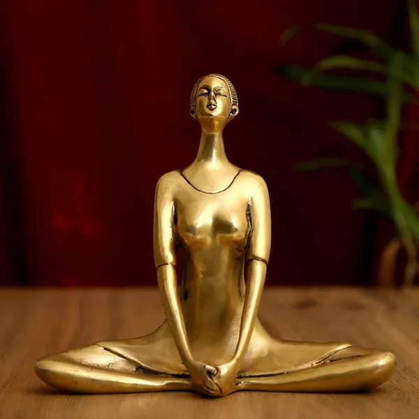 Brass_Yoga_Posture_Butterfly_Pose_Figurine_Statue_For_Home_Decor_Antique_Lady_Murti_Showpiece_For_Table_Decorative_Idol_And_Return_Gift_21X8X20_Cm_1550_Gm_Golden