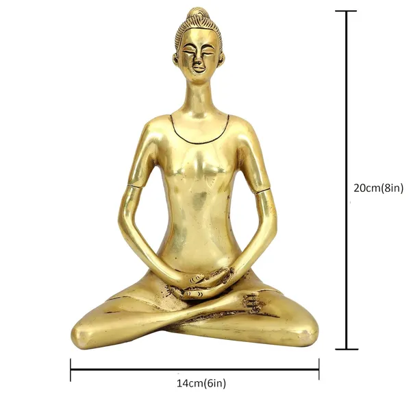 Brass_Yoga_Posture_Figurine_Padmasana_Pose_Statue_For_Home_Decor_14X10X20_Cm_1400_Gm_Golden_Antique_Lady_Murti_Showpiece_For_Table_Top_Living_Room_Shelf_Office_Shop_Counter_Decorative_Idol_And_Return_Gift