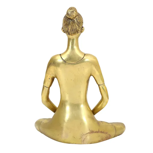 Brass_Yoga_Posture_Figurine_Padmasana_Pose_Statue_For_Home_Decor_14X10X20_Cm_1400_Gm_Golden_Antique_Lady_Murti_Showpiece_For_Table_Top_Living_Room_Shelf_Office_Shop_Counter_Decorative_Idol_And_Return_Gift