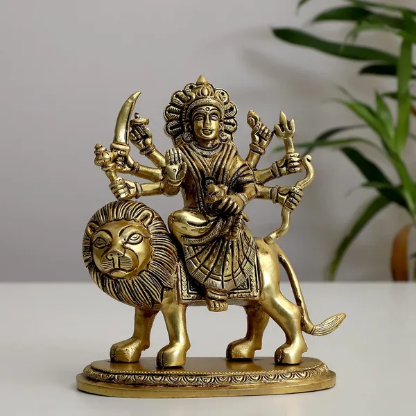 Maa_Shera_Vali_8_Inches_And_1_6_Kg_Brass_Hindu_God_Statue_Bhagwan_Idol_For_Home_Decor_Diwali_Festival_Murti_Temple_Puja_Pooja_Shop_Return_Gift
