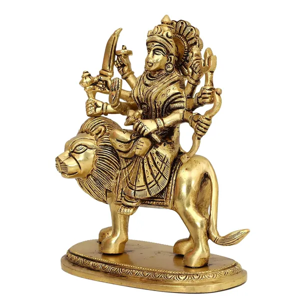 Maa_Shera_Vali_8_Inches_And_1_6_Kg_Brass_Hindu_God_Statue_Bhagwan_Idol_For_Home_Decor_Diwali_Festival_Murti_Temple_Puja_Pooja_Shop_Return_Gift
