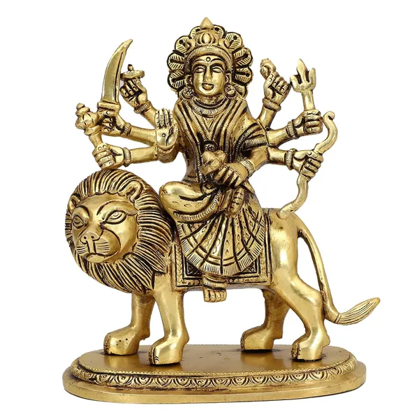 Maa_Shera_Vali_8_Inches_And_1_6_Kg_Brass_Hindu_God_Statue_Bhagwan_Idol_For_Home_Decor_Diwali_Festival_Murti_Temple_Puja_Pooja_Shop_Return_Gift