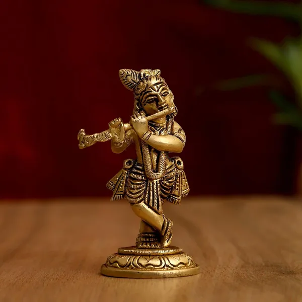 Lord_Krishna_5_Inches_And_350G_Brass_Hindu_God_Statue_Bhagwan_Idol_For_Home_Decor_Diwali_Festival_Murti_Temple_Puja_Pooja_Shop_Return_Gift