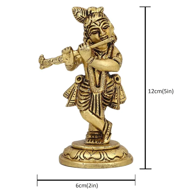 Lord_Krishna_5_Inches_And_350G_Brass_Hindu_God_Statue_Bhagwan_Idol_For_Home_Decor_Diwali_Festival_Murti_Temple_Puja_Pooja_Shop_Return_Gift