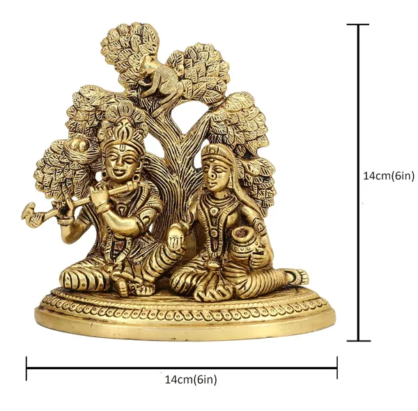 Tree_Lord_Radha_Krishna_5_Inches_And_1_25_Kg_Brass_Hindu_God_Statue_Bhagwan_Idol_For_Home_Decor_Diwali_Festival_Murti_Temple_Puja_Pooja_Shop_Return_Gift