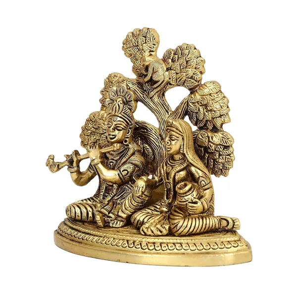 Tree_Lord_Radha_Krishna_5_Inches_And_1_25_Kg_Brass_Hindu_God_Statue_Bhagwan_Idol_For_Home_Decor_Diwali_Festival_Murti_Temple_Puja_Pooja_Shop_Return_Gift
