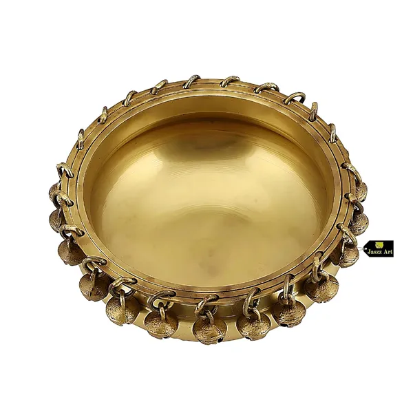 Brass_Urli_Bowl_With_Bells_Uruli_Pot_For_Home_Decor_Floating_Flowers_Candle_Lamp_Diwali_Decoration_Gift_Showpiece_6_Inches_1Kg_Golden_4_L
