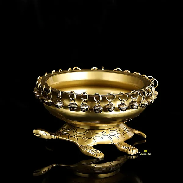 Brass_10_Inches_And_2_3_Kg_Turtle_Urli_Bowl_With_Bells_Ethnic_Design_Uruli_Pot_For_Home_Decor_Floating_Flowers_Candle_Lamps_Temple_Room_Traditional_Decoration_Gift
