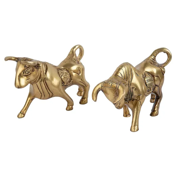 Brass_Bull_Pair_Ethnic_Design_Handmade_Statue_For_Home_Decor_Office_Counter_Decorative_Unique_Piece_Showpiece_Vastu_Animal_Gift_Item_6_Inches_And_1_6_Kg